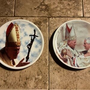 pope john paul ii Pope Benedict Xvi Plate Italy Decor Small Religious Church